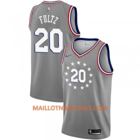 Maillot NBA Philadelphia 76ers Markelle Fultz 20 2018-19 Nike City Edition Gris Swingman - Homme